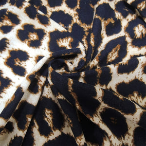8XL Leopard Print Blouse  Deep V Neck Long Sleeve Top Plus Size Women