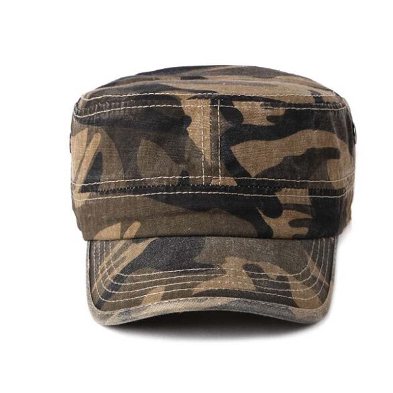 Khaki Camouflage Print Military Hat Womens Accessoriess