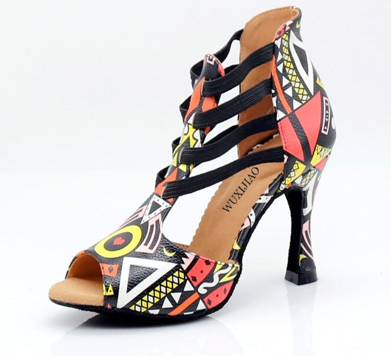 Aztec Print Ballroom Dance Shoes