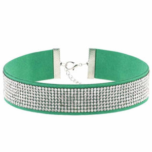 Rhinestone Trim Choker