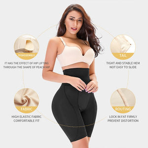 6XL Peach Shape Padded Tummy Control High Waist Slimming Shorts Plus Size Women