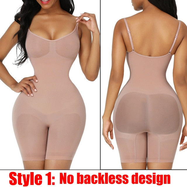 5XL Seamless Camisole Butt Lift Slimming Bodysuit Plus Size Women