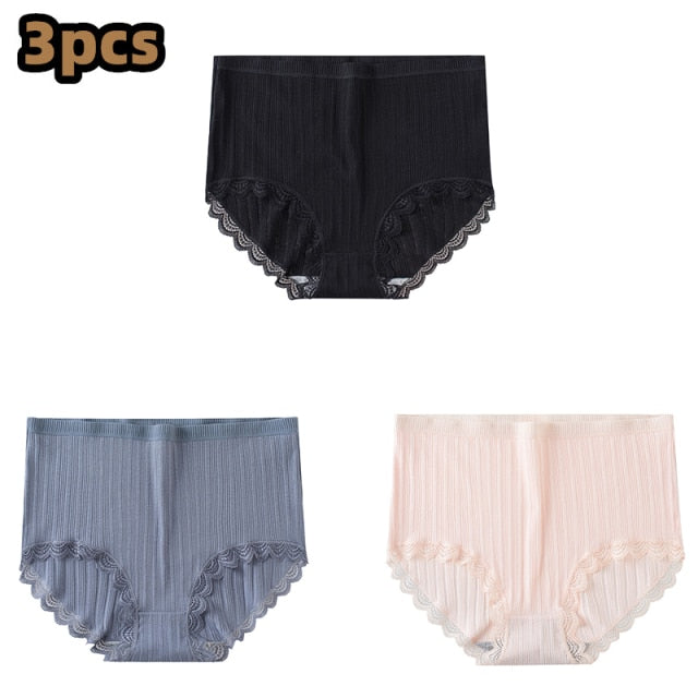 2XL 3 Pack Assorted Color  Textured Stripe Cotton Underwear