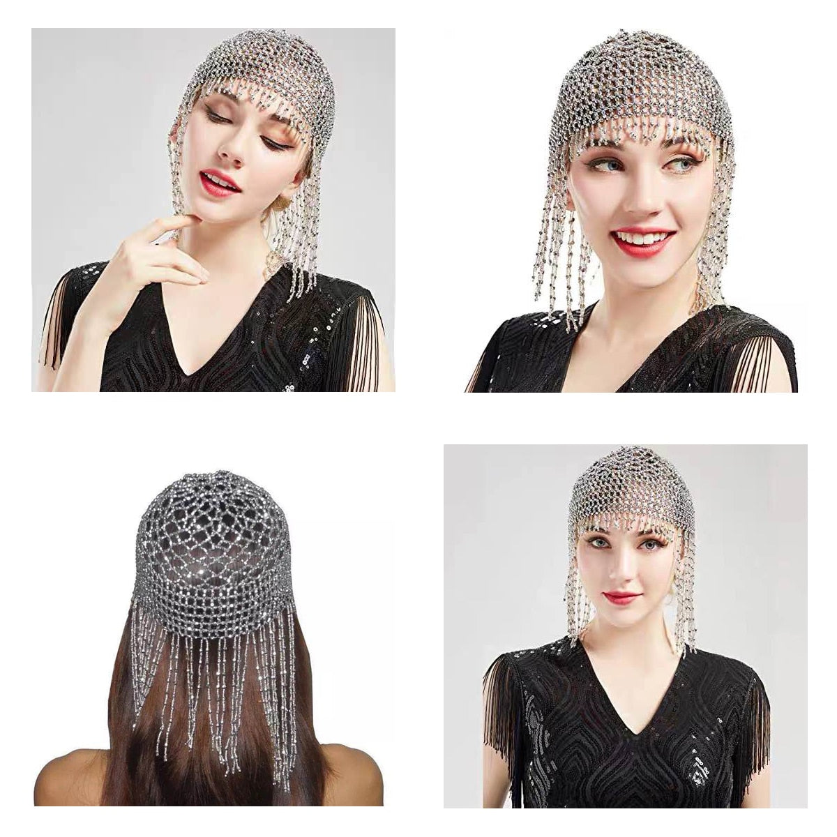 Cleopatra Beaded Head Cap