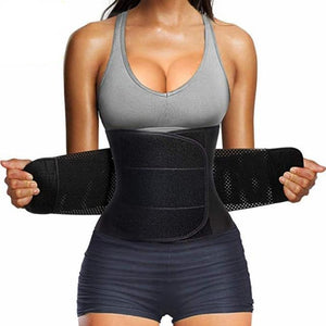 Plus Size Women Black Waist Trainer Sauna Belt