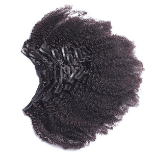 4B 4C Afro Kinky Curly Clip In Human Hair Extensions