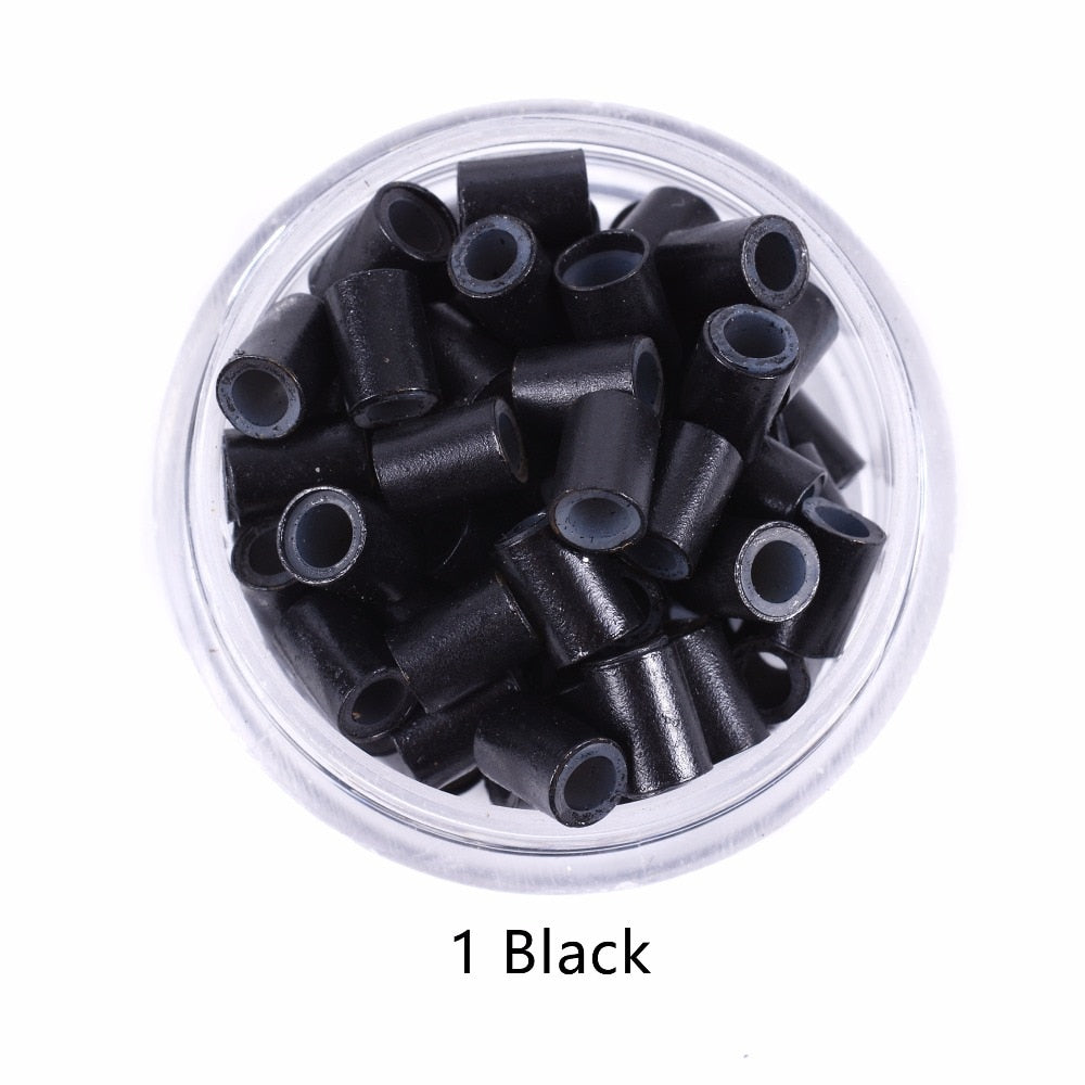 4.5mm  Microlink Loop Rings for Hair Extensions 4.5mm 500 pcs Brown Blonde or Black